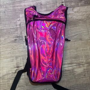 IHeart Raves Holographic Pink Hydration Backpack